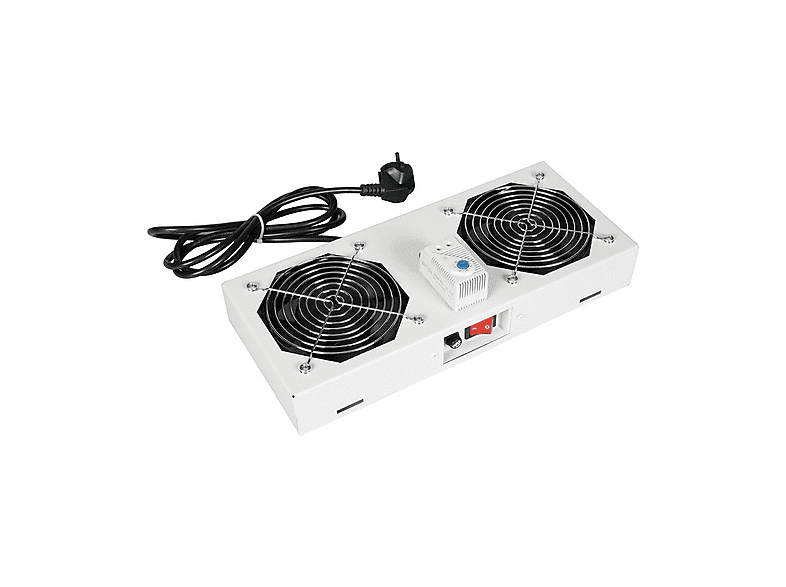 LANDE 2’li Fan Modülü | Termostatlı, Switchli Anahtarlı | Duvar Tipi | (RAL 7035) Fan Modülü Siyah