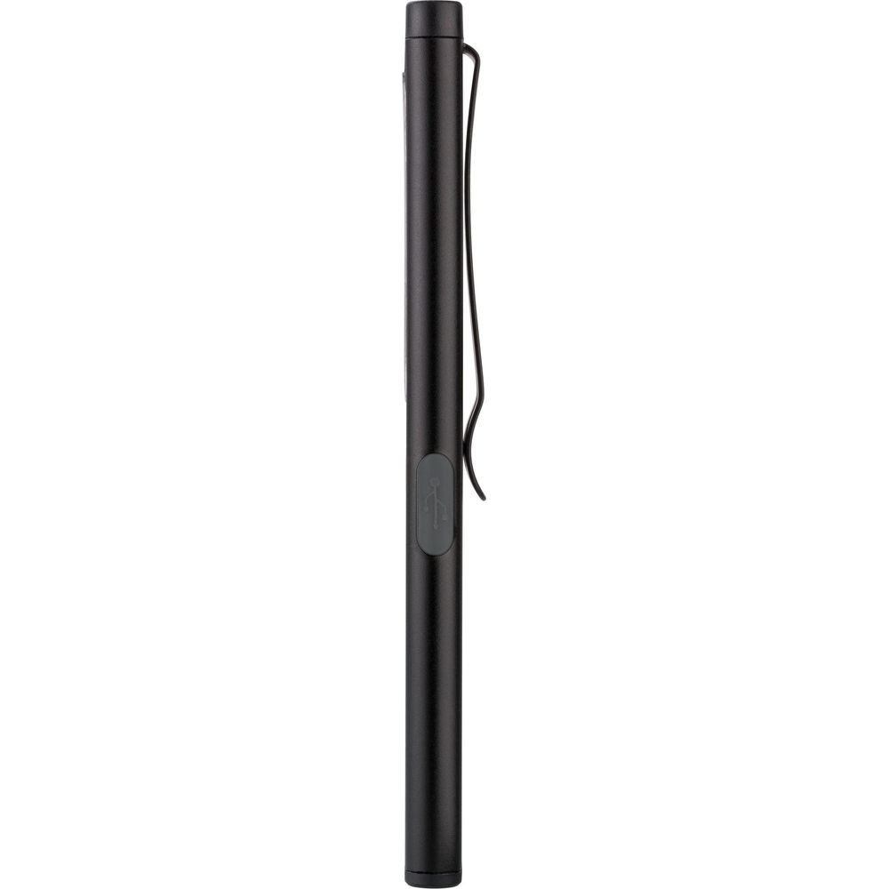 Penna nera con simbolo USB e clip.
