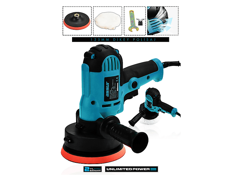 ASSUR Assur 450W Elektrikli 125MM Dikey Polisaj Zımpara Makinesi Zımpara Makinesi