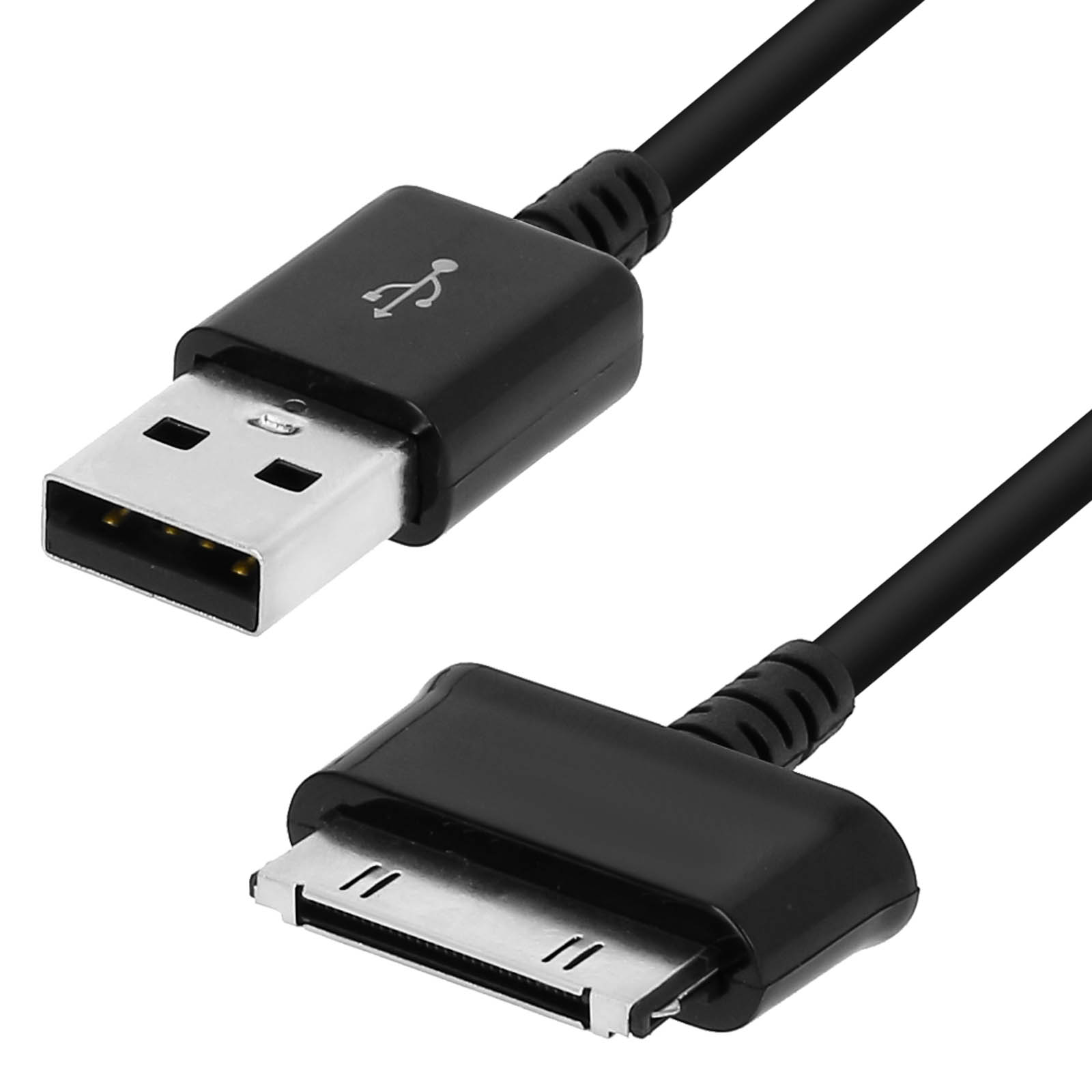 Cavo da USB a 30 pin nero con connettori.