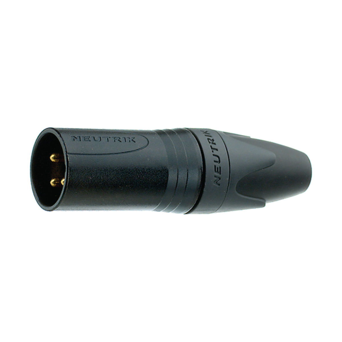Connettore XLR Neutrik nero con tre pin dorati
