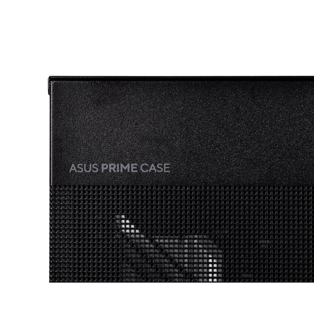 Case nero con scritta "ASUS PRIME CASE" e griglia ventola.