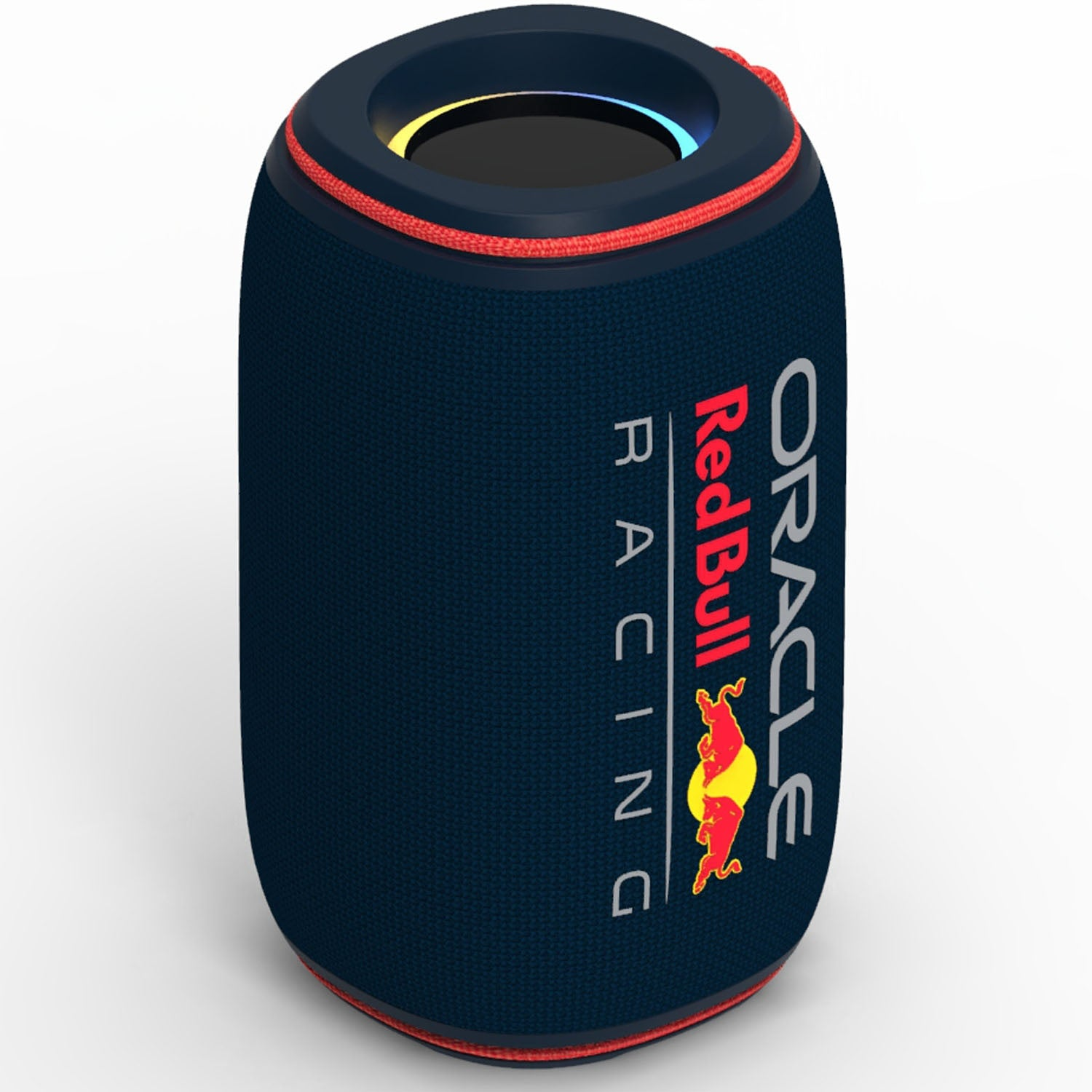 Altoparlante blu scuro con finiture rosse. Logo Oracle Red Bull Racing.