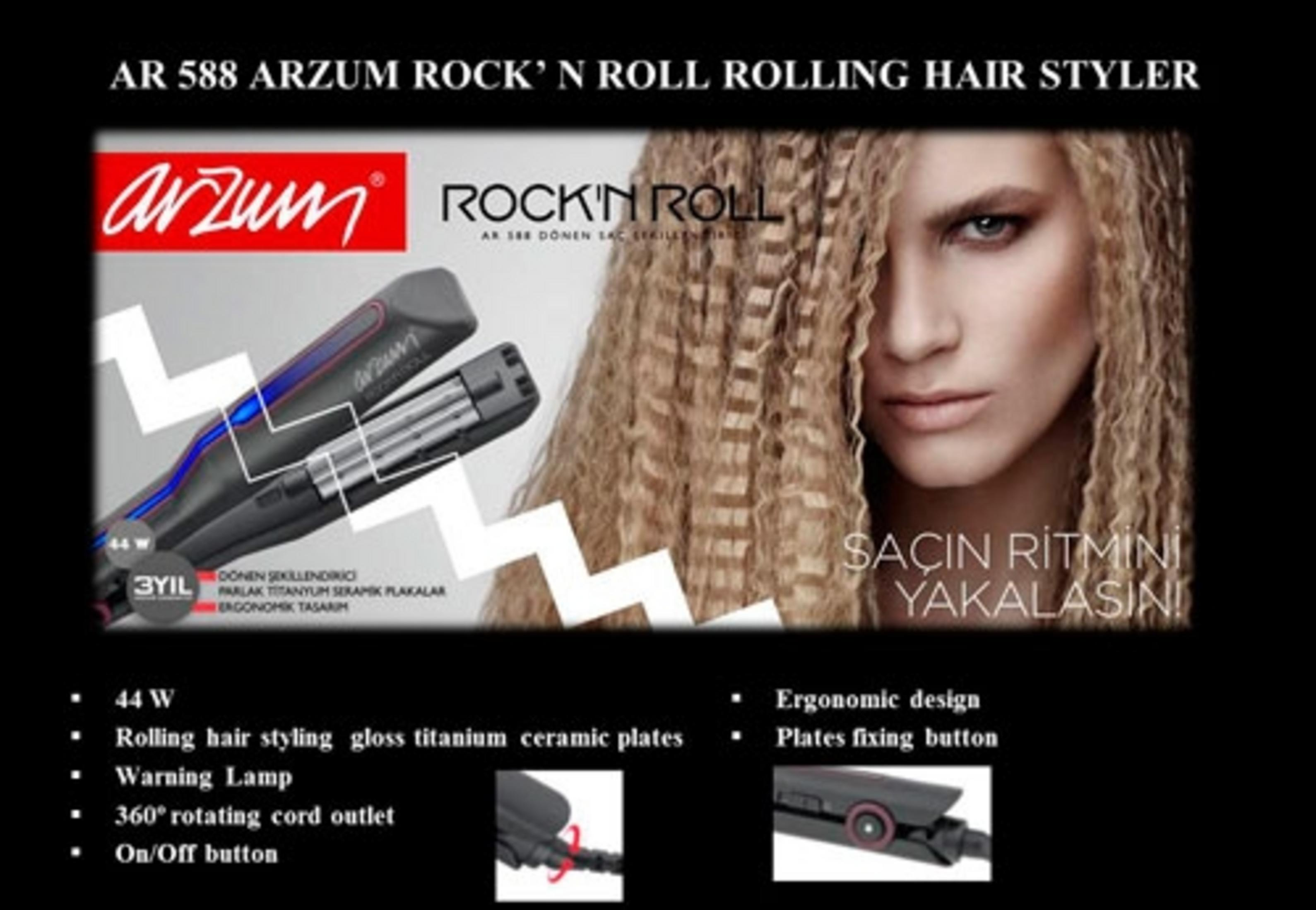Arzum Rock'n Roll Saç Şekillendirici, kadın ve ürün.