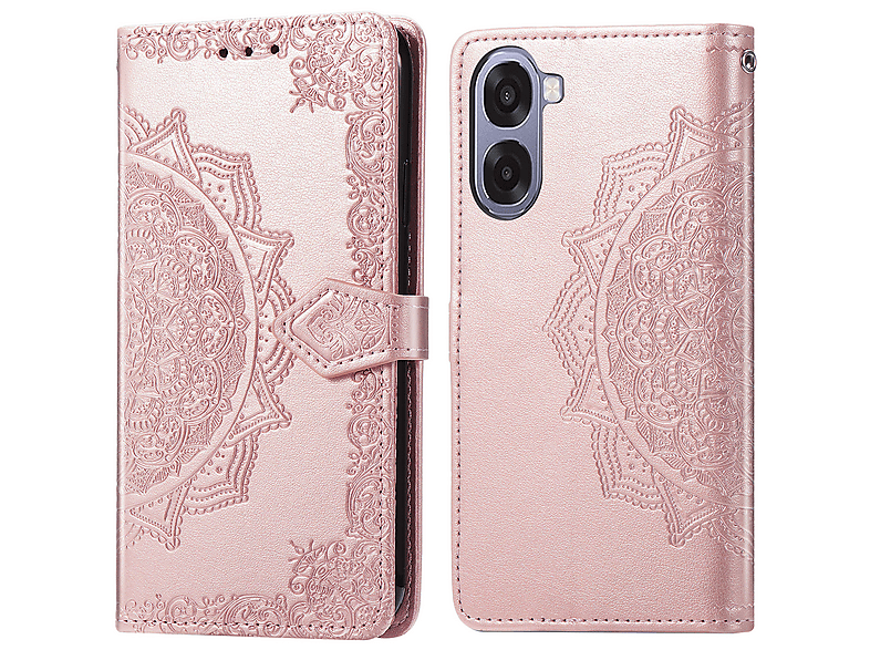 EASSGU Custodia Flip In Pelle Con Porta Carte Per OPPO A6X / A6K (6,75 Pollici) – Chiusura Magnetica, Supporto E Motivo Farfalla – Grigio
