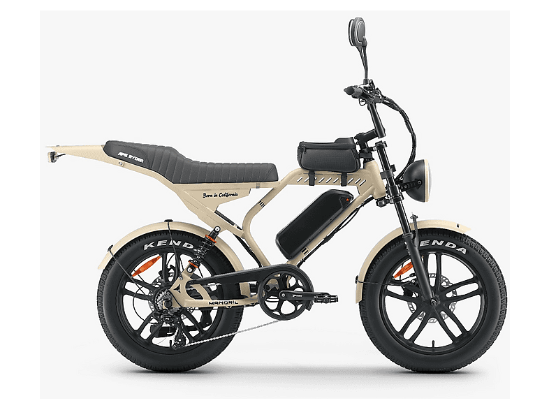 APE RYDER Mandrill 1000 W Elektrikli Bisiklet Ayna Çanta El Gazı