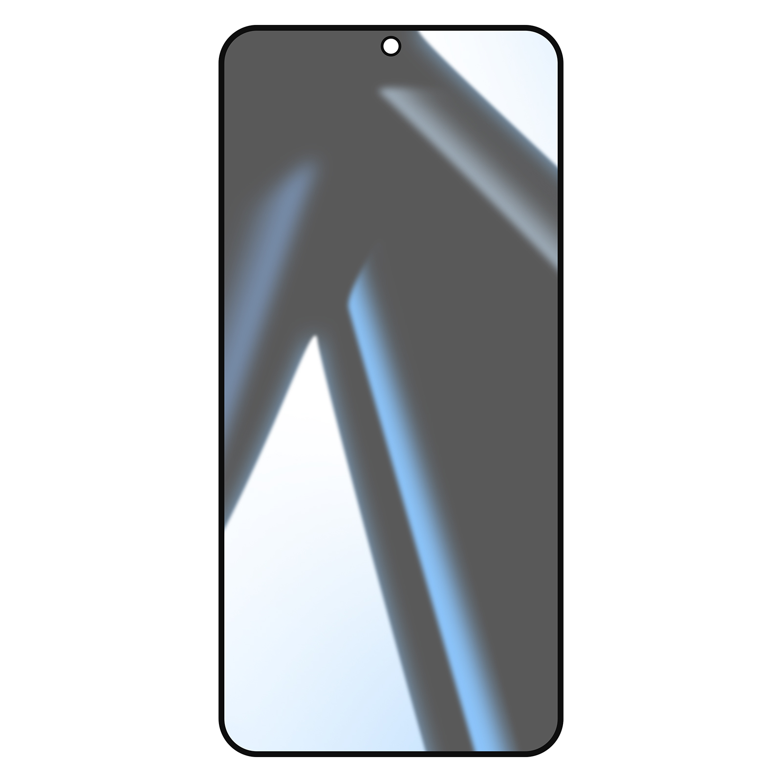 Schermo di smartphone con motivo astratto grigio e blu.