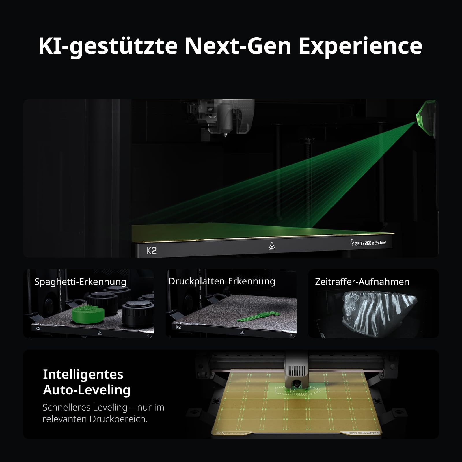 Impresora 3D con funciones de IA: detección de espagueti, detección de cama, time-lapse.