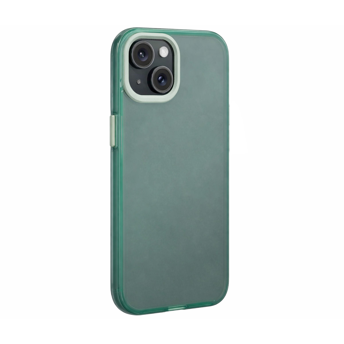 A green smartphone with two cameras, displayed on a white background.