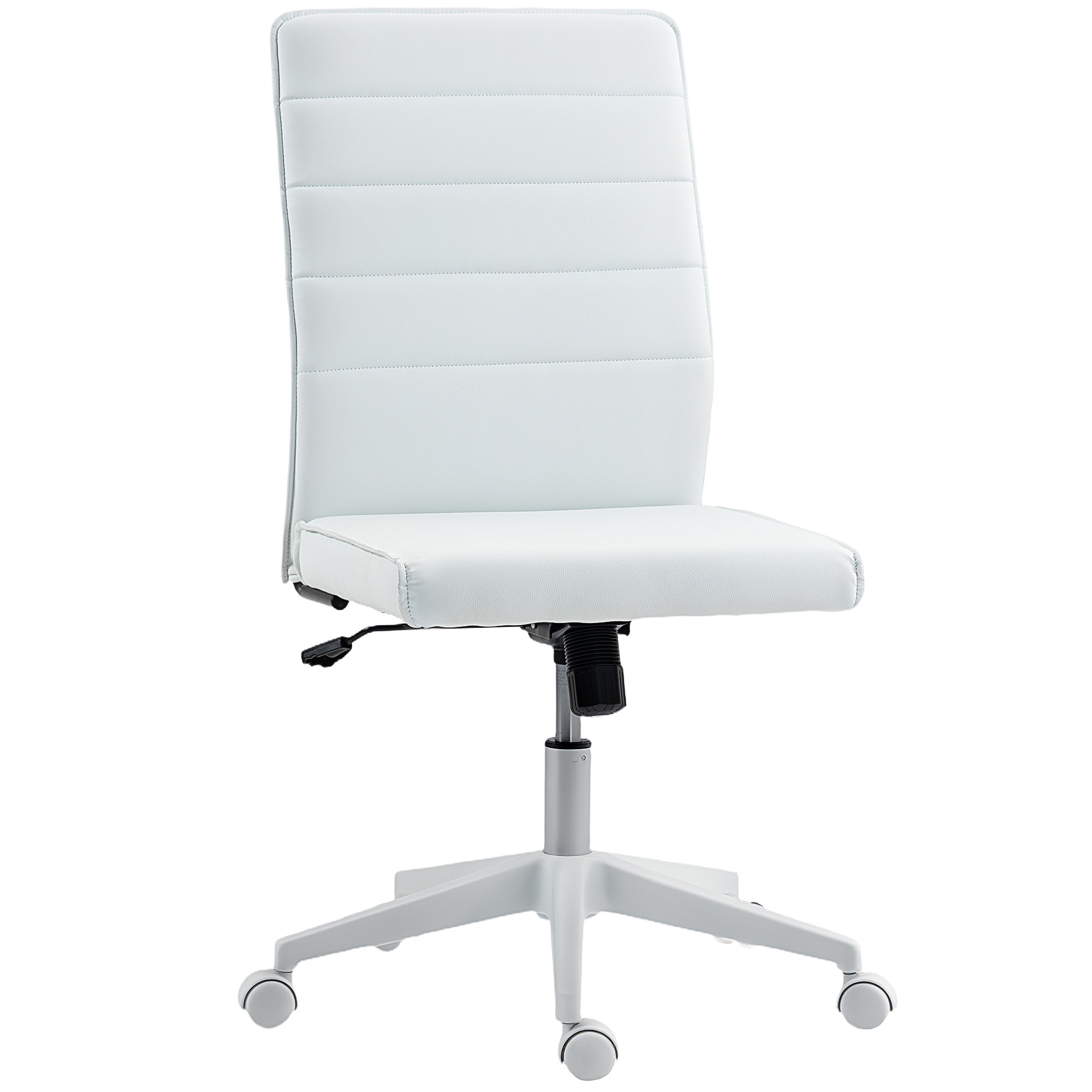 HJH Office Sedia Girevole SOLAO TED – Tessuto Bianco Bouclé, Design Retrò Per Home Office O Soggiorno