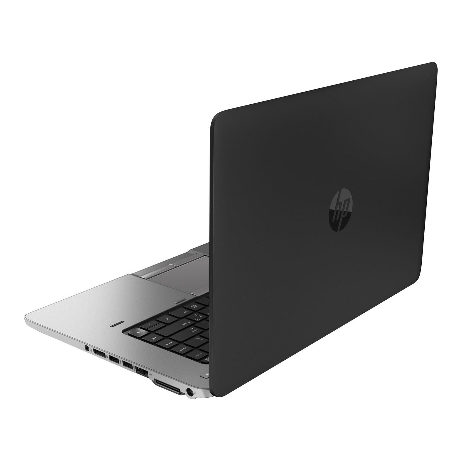 Ein geschlossener schwarzer Laptop mit silberner Tastatur und HP-Logo.