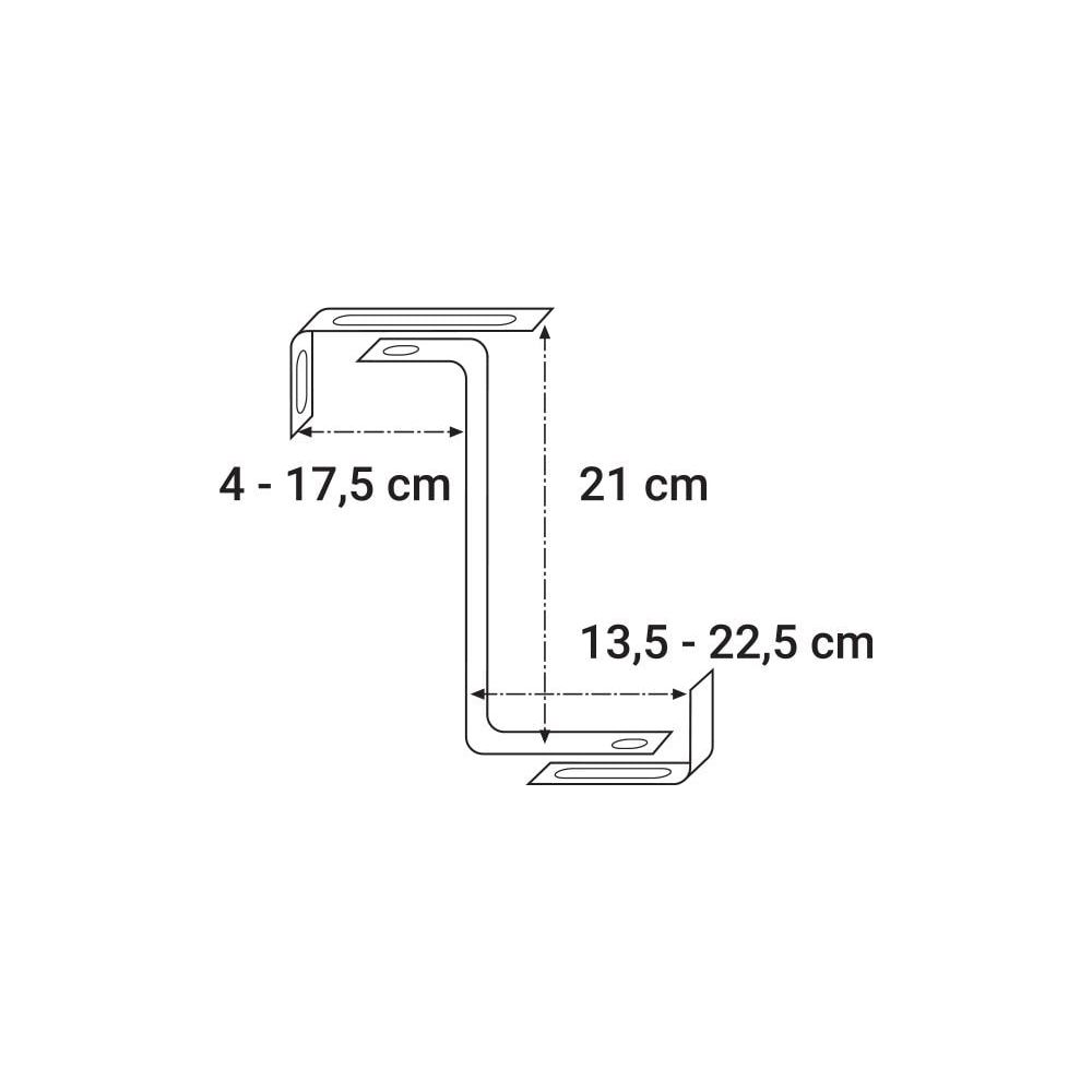 Dessin technique avec dimensions : 4-17,5 cm, 21 cm, 13,5-22,5 cm.