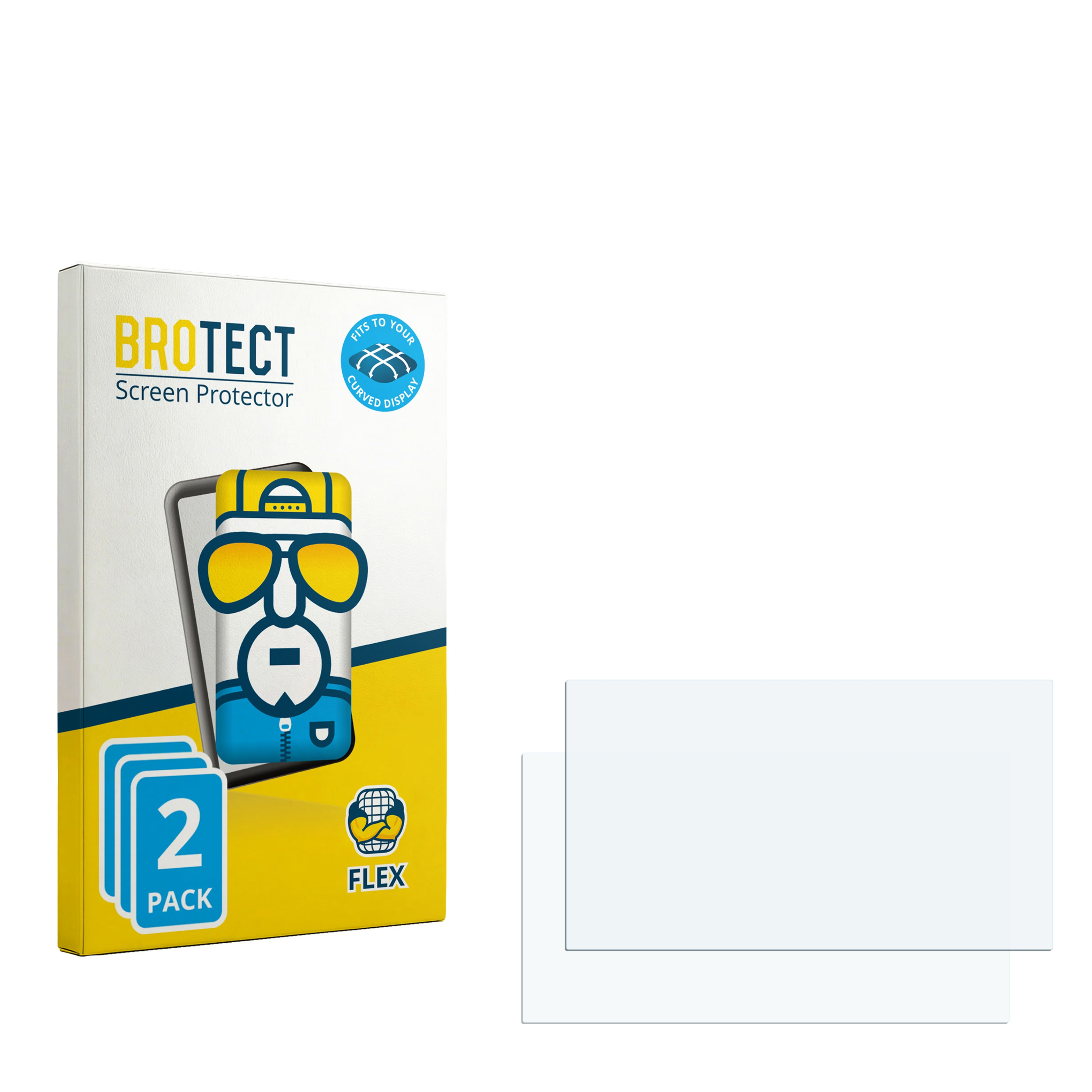 BROTECT Verpackung mit zwei Schutzfolien für Displays.