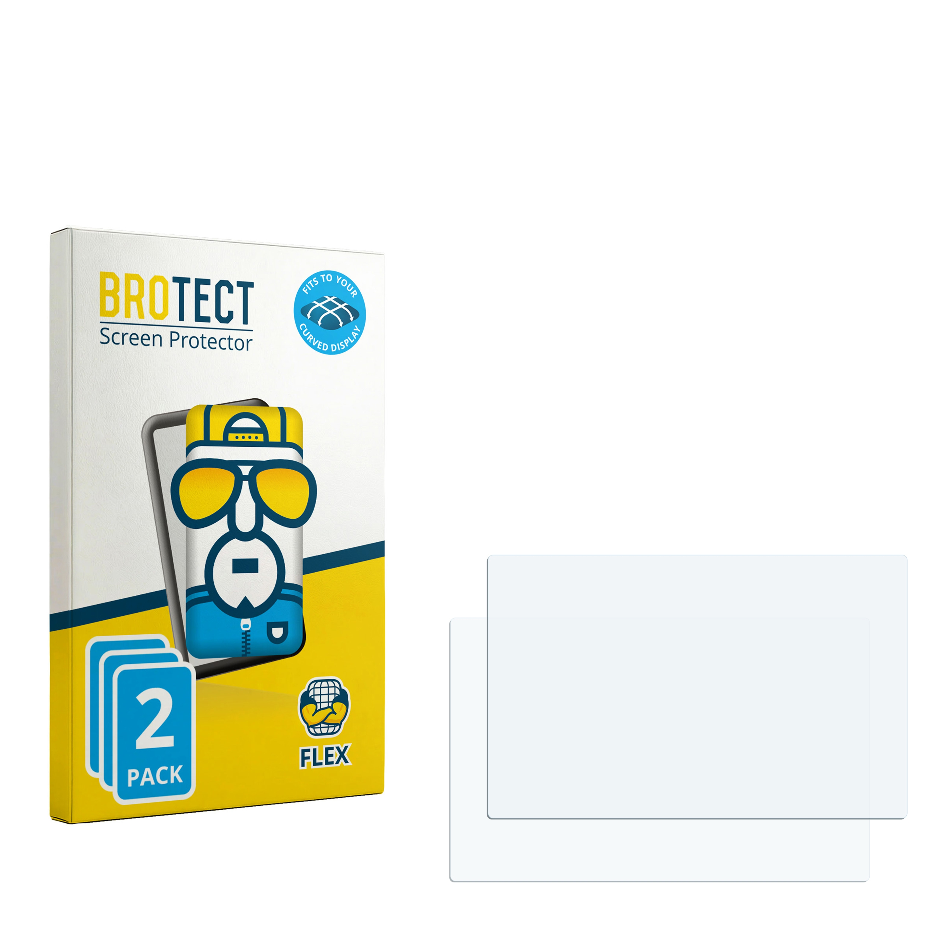 BROTECT Displayschutzfolien-Verpackung mit zwei Schutzfolien.