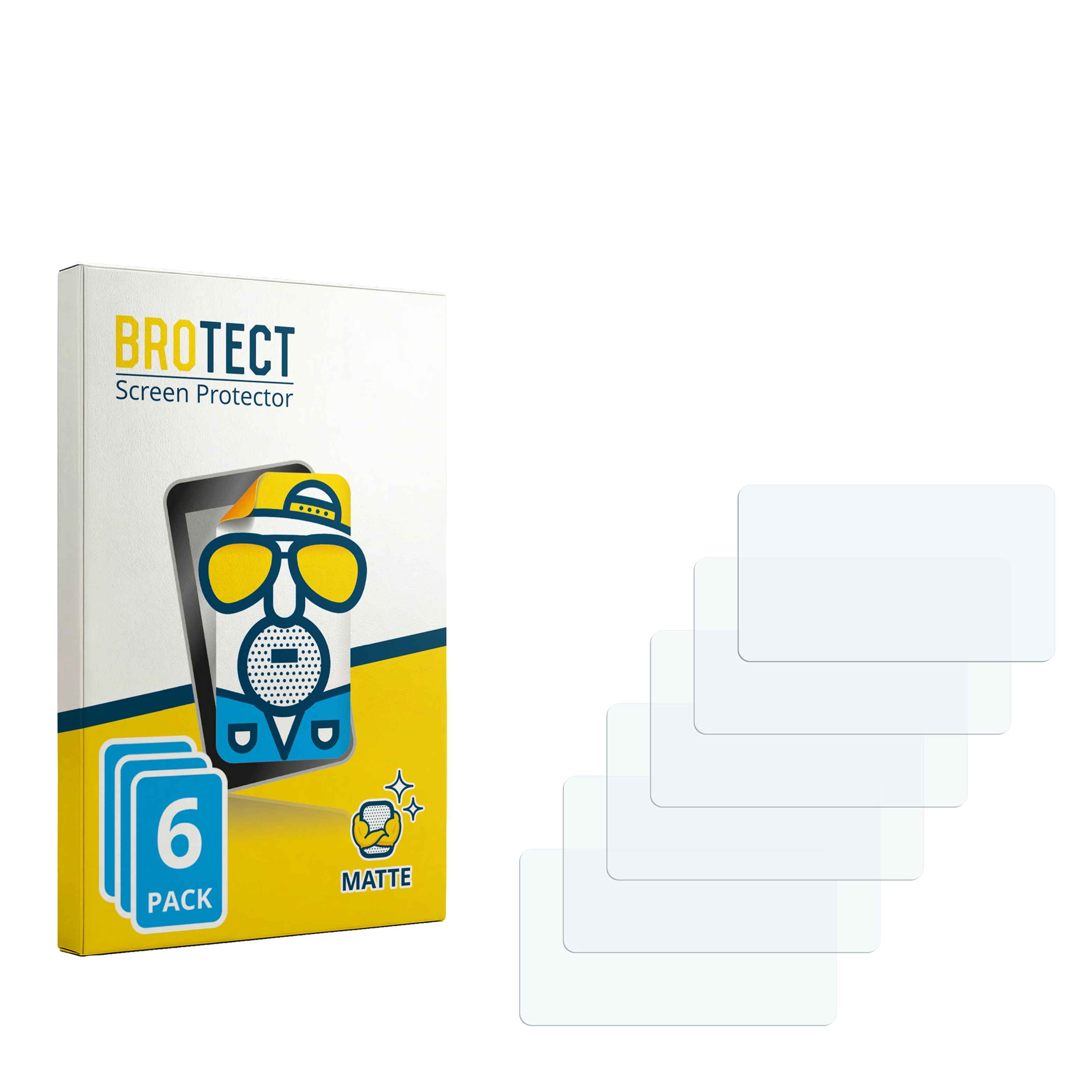 Verpackung für BROTECT Displayschutzfolien, 6er-Pack, mit Folien