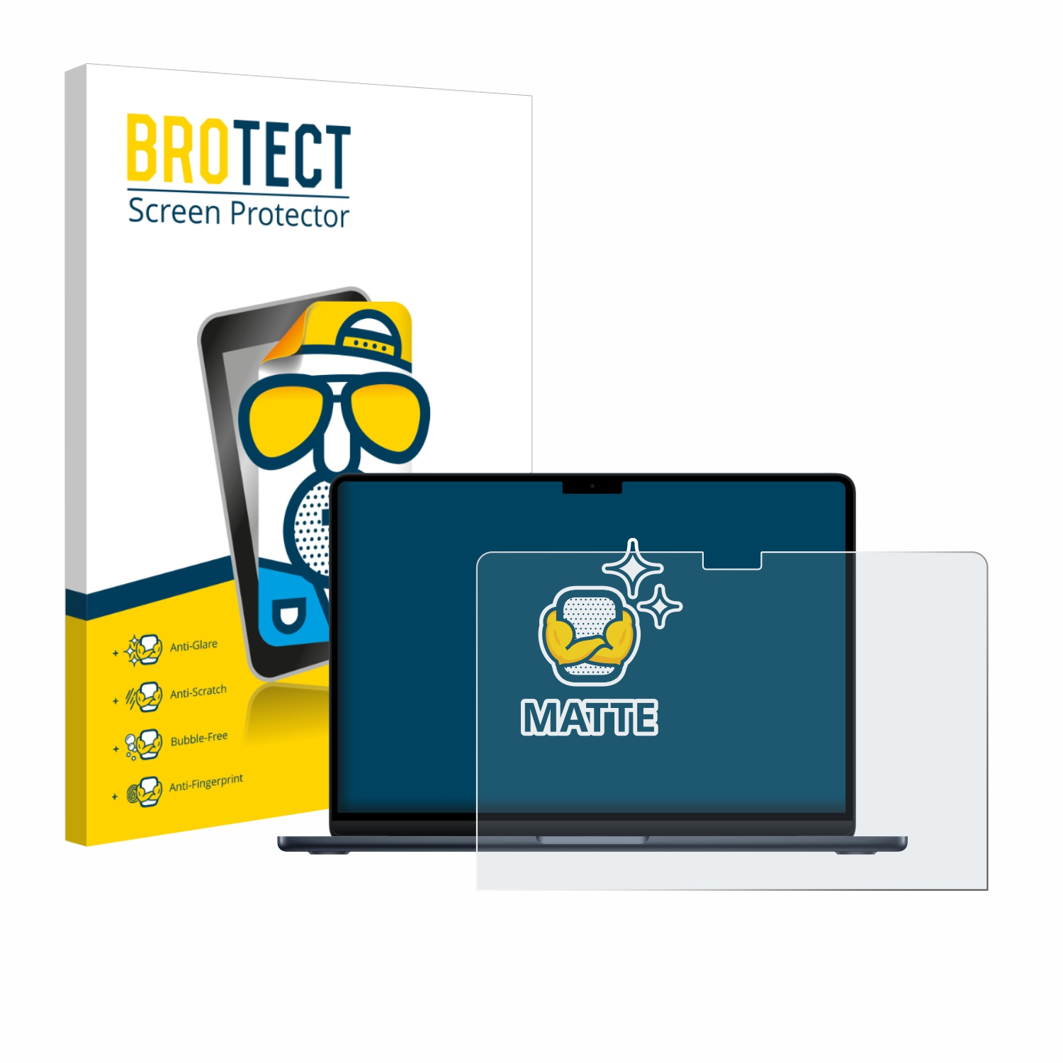 BROTECT Matt-Displayschutzfolie für Laptops mit Produktmerkmalen.
