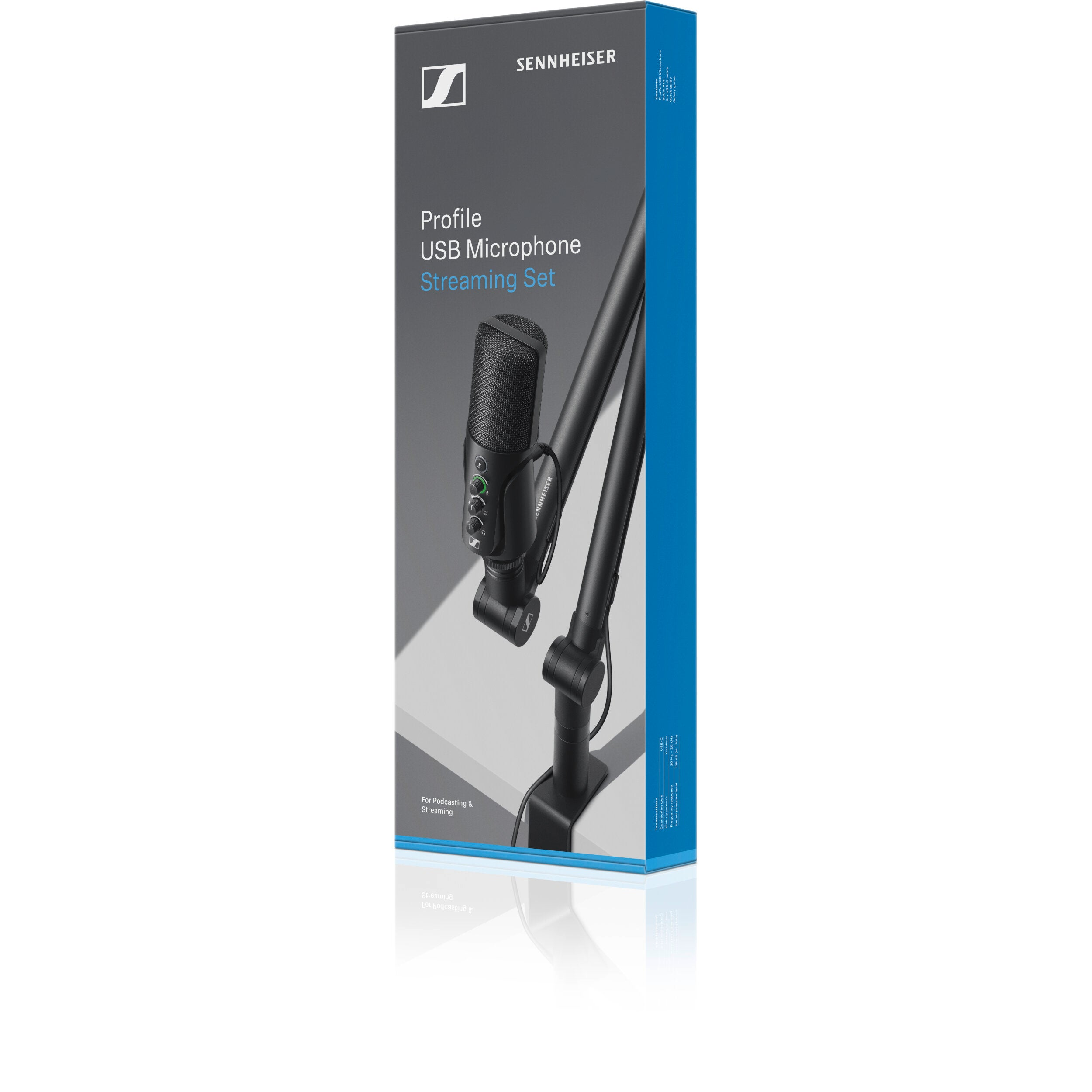 Sennheiser Profile USB Mikrofon Streaming Set mit Mikrofon und Galgenarm.