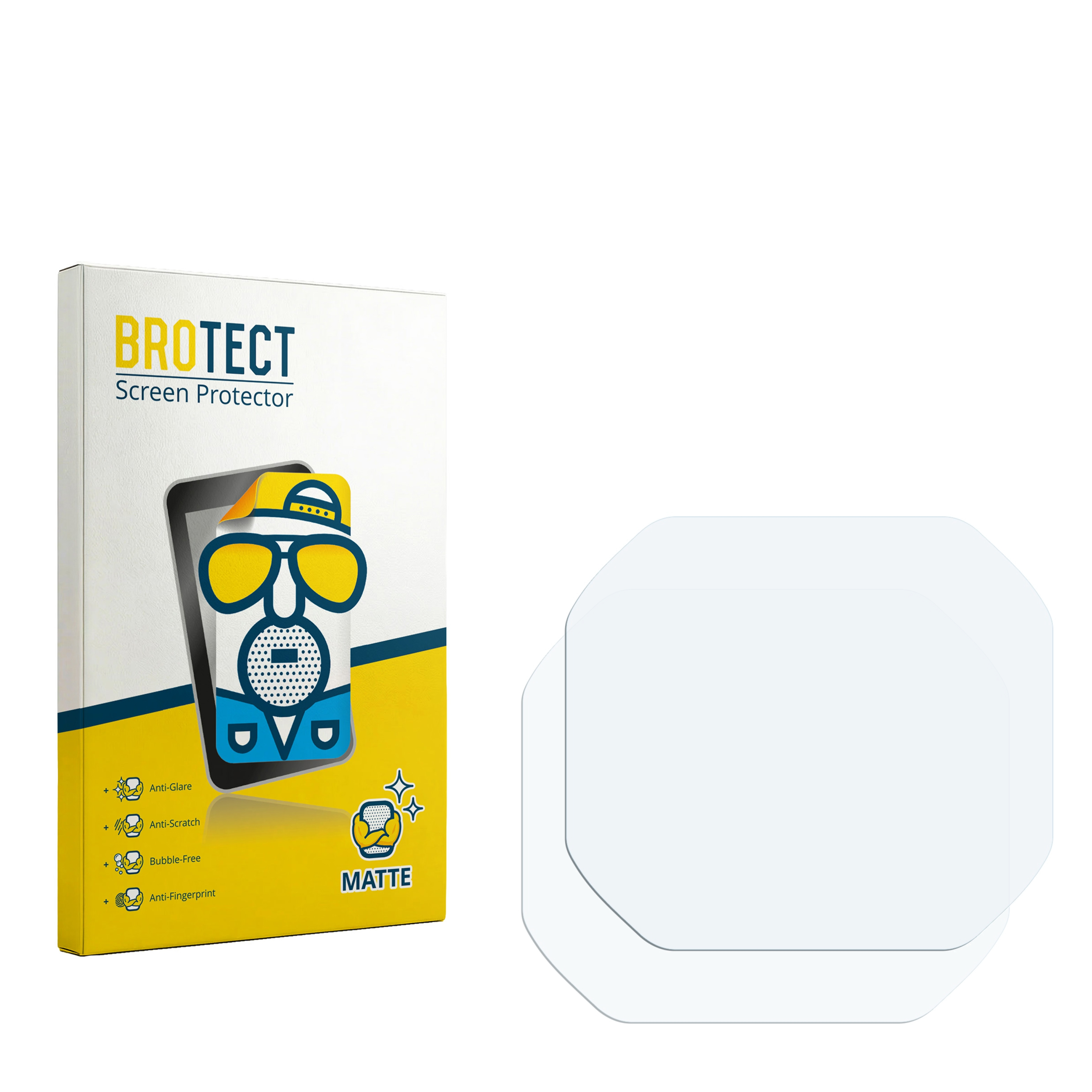 Packung BROTECT Matt-Displayschutzfolie und zwei Schutzfolien.