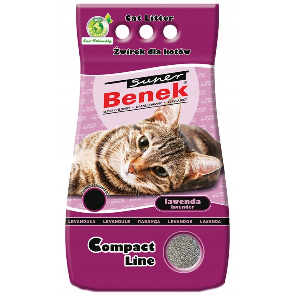 Worek żwirku dla kotów z motywem kota i lawendy. Linia Compact.