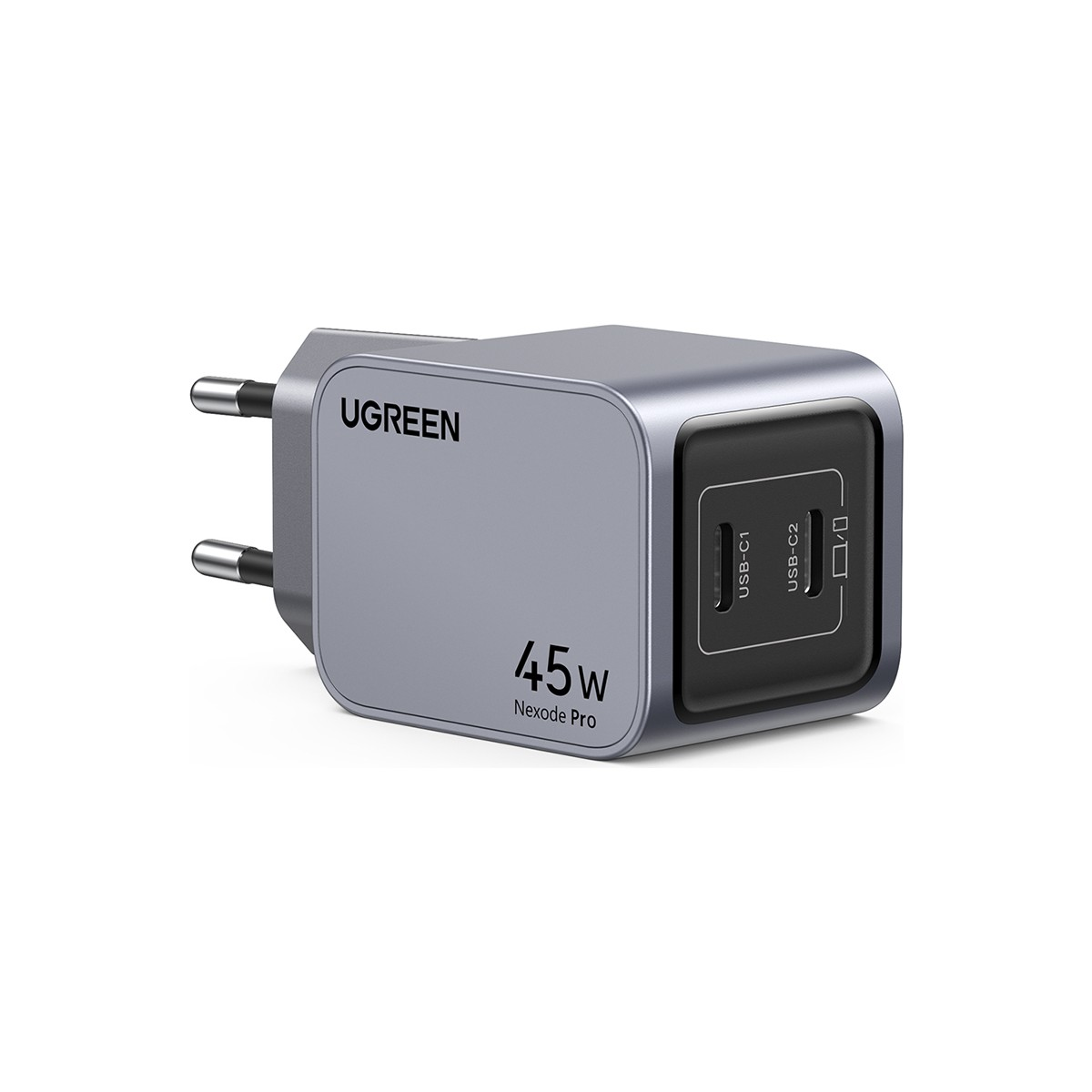 UGREEN Nexode Pro 45 W Gan Qc Pd 2 x USB-C Hızlı Şarj Cihazı Uzay Grisi