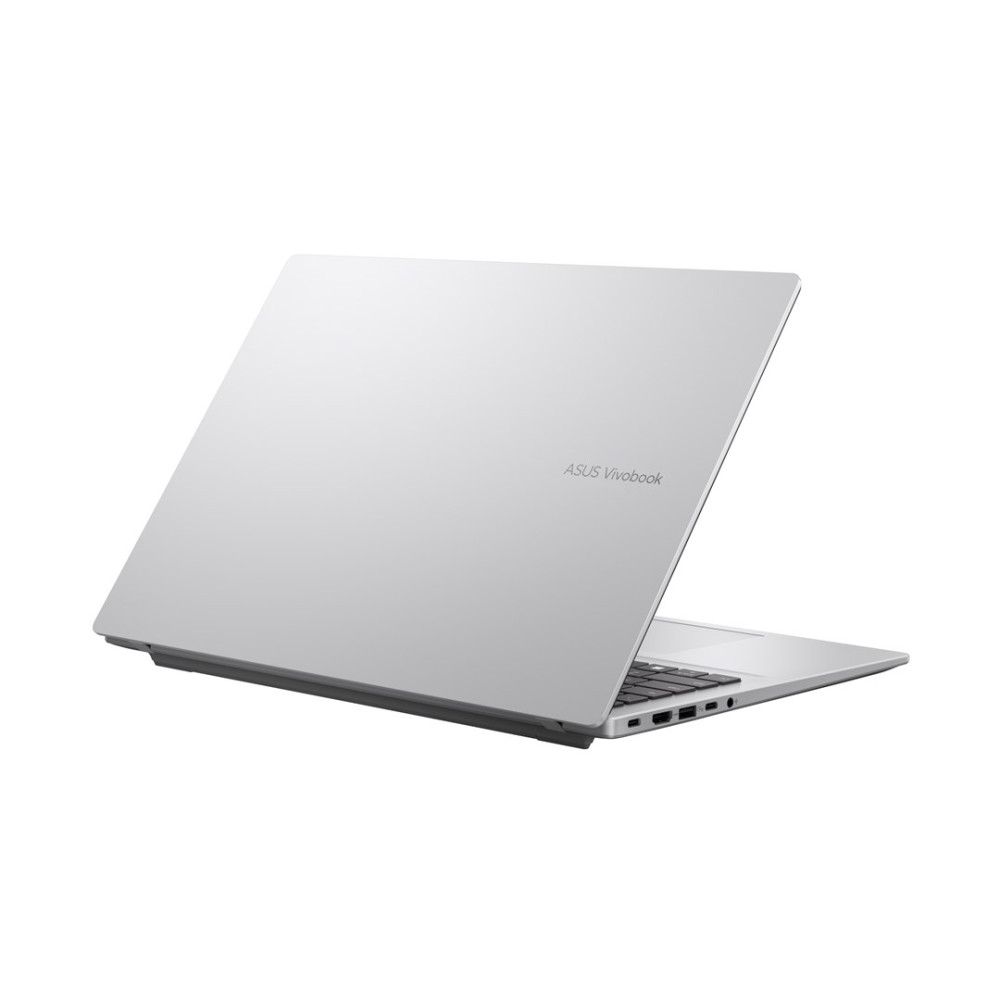 Srebrny laptop ASUS Vivobook na białym tle.