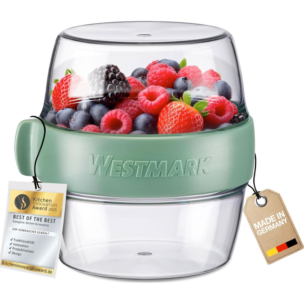 Westmark Mixer gefüllt mit Beeren, mit Auszeichnungen.