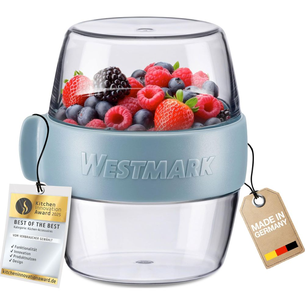 Westmark-Mixer gefüllt mit Beeren, mit Auszeichnungen.
