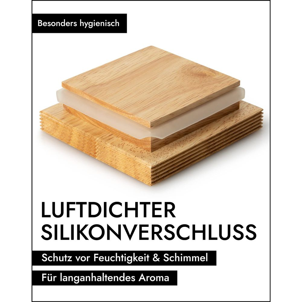 Holzschichten mit Silikoneinsatz, "Besonders hygienisch"