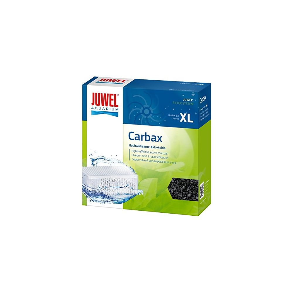 Verpackung von Juwel Carbax Hochwirksame Aktivkohle für Aquarien, XL Größe.