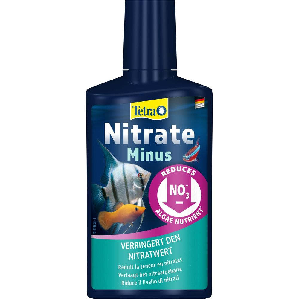 Bottiglia Tetra Nitrate Minus con pesce angelo e pesce arancione.