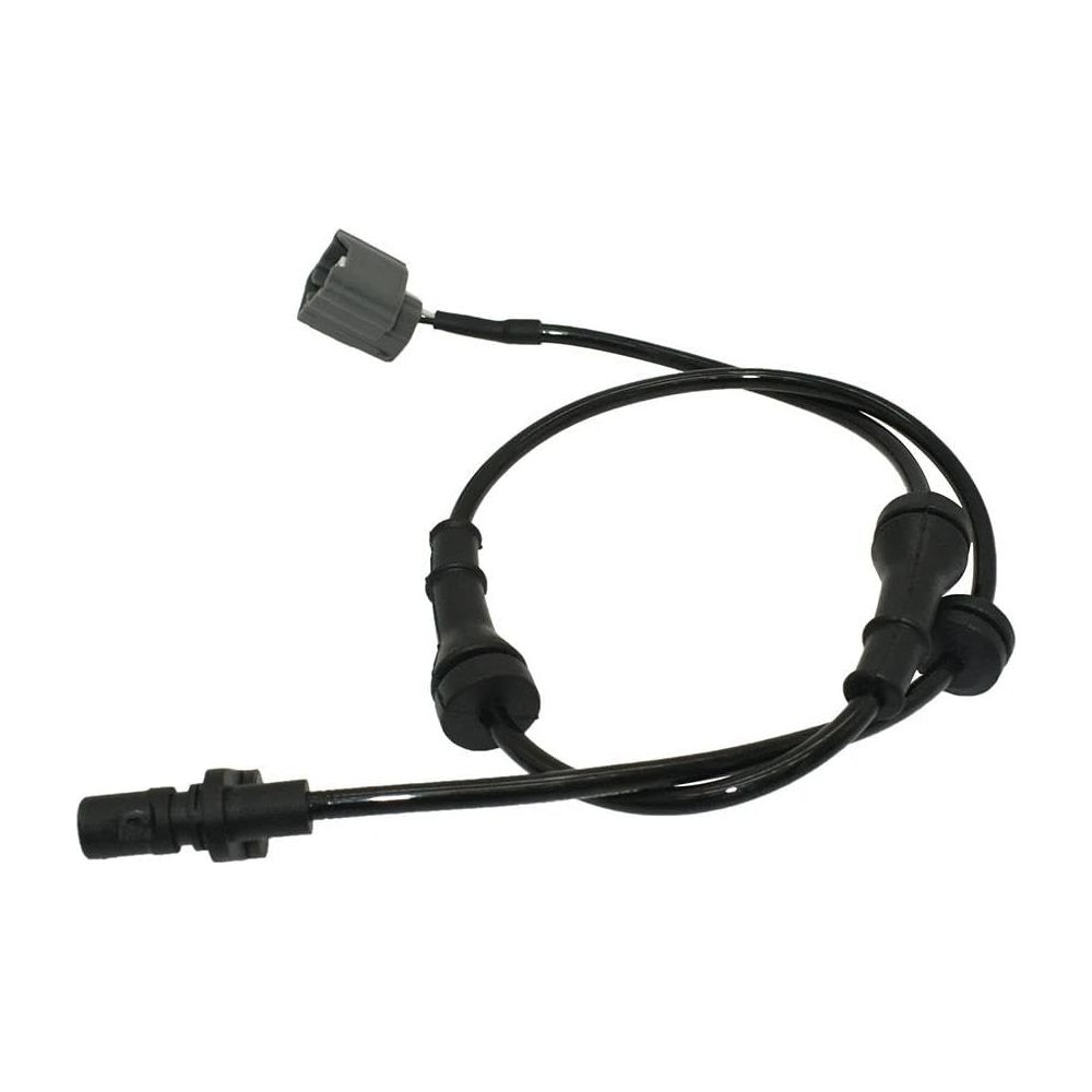 Un pezzo di ricambio auto nero con connettore grigio e due guarnizioni.
