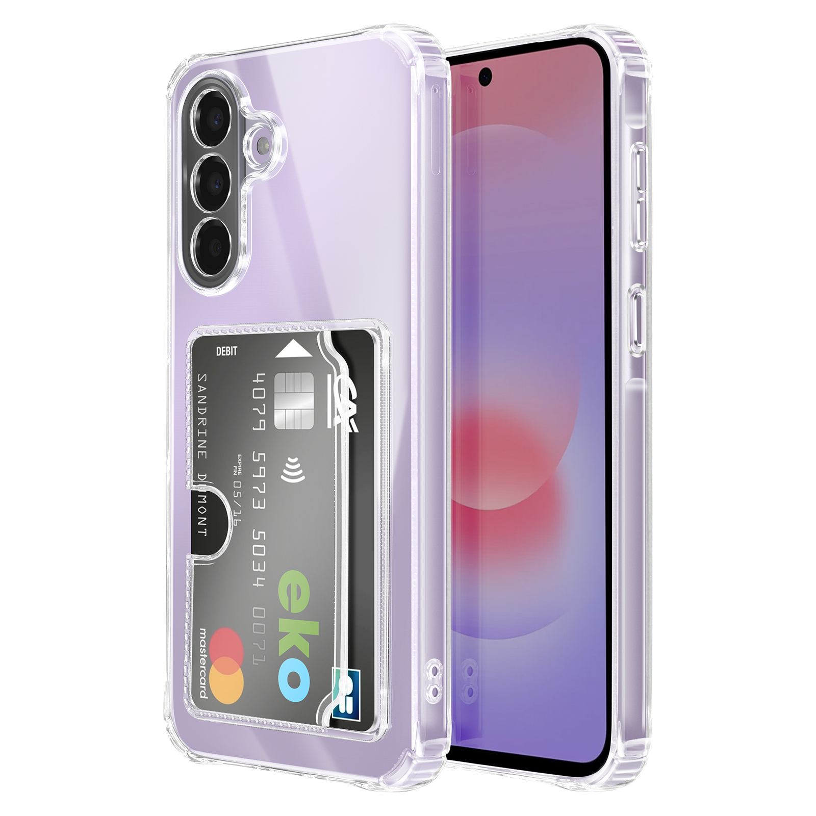 AVIZAR Smart Card Clear, Backcover, Samsung, Galaxy A37, Transparent ...