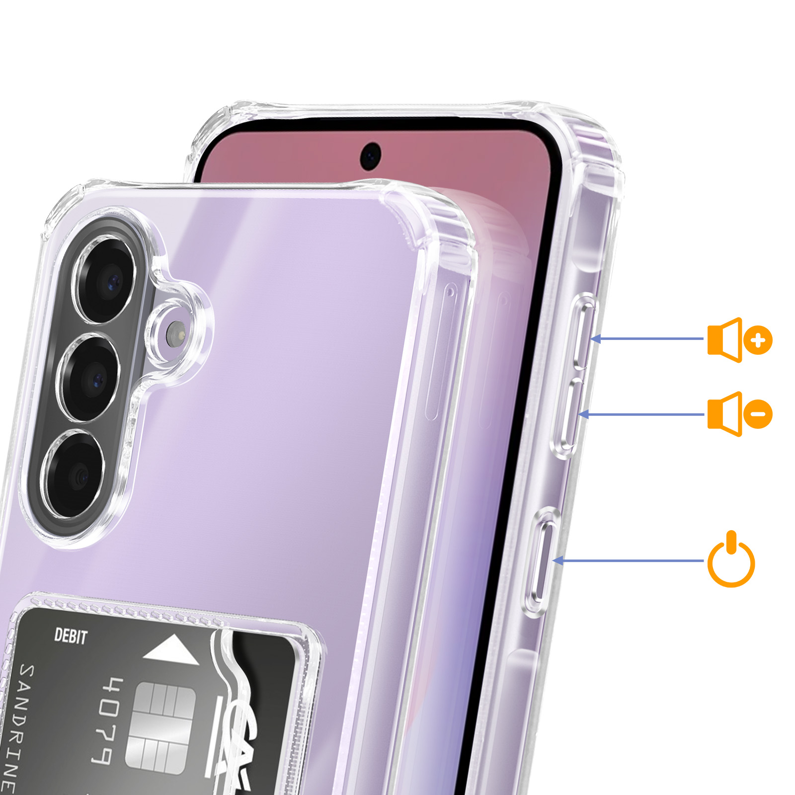 AVIZAR Smart Card Clear, Backcover, Samsung, Galaxy A37, Transparent ...