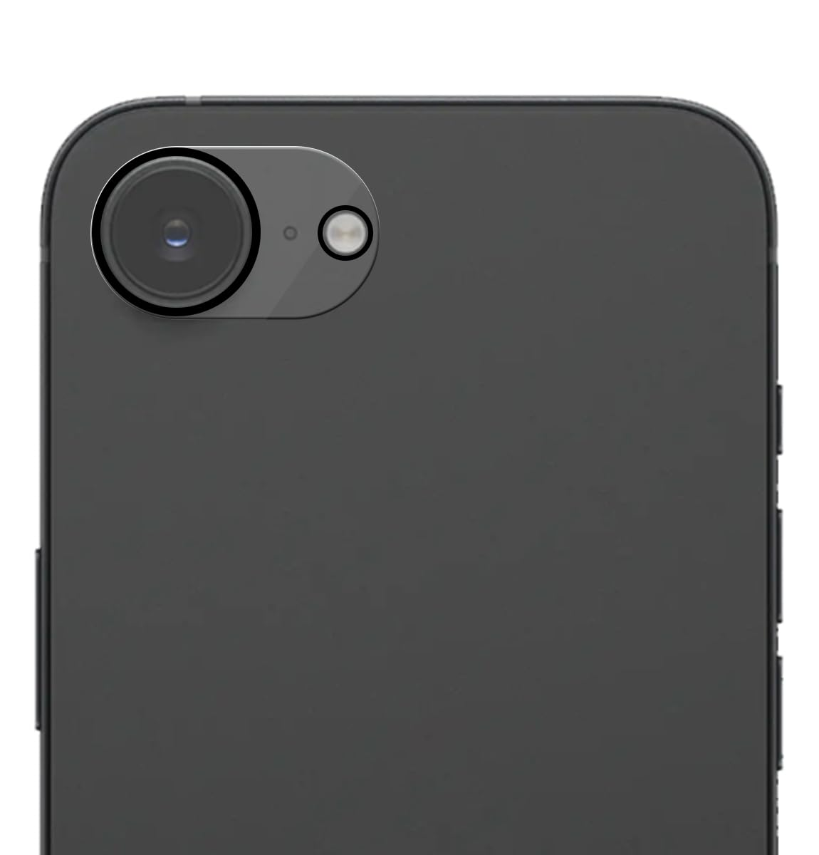 Primer plano de la parte trasera de un smartphone oscuro con un módulo de cámara dual.