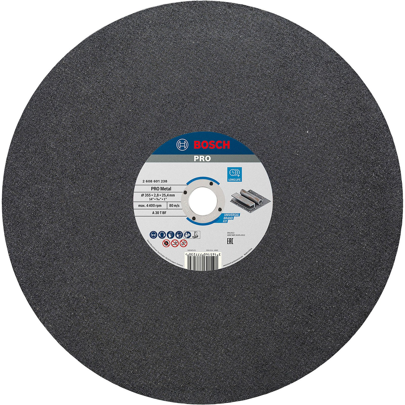 Bosch PRO Trennscheibe für Metall, Ø 355mm, 4400 U/min, 80 m/s