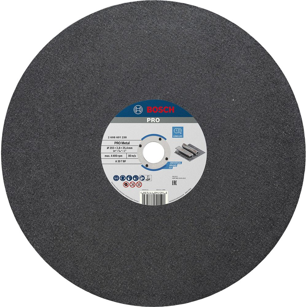 Bosch PRO Metalltrennscheibe, 355x2,8x25,4mm, 4400 U/min, 80m/s.