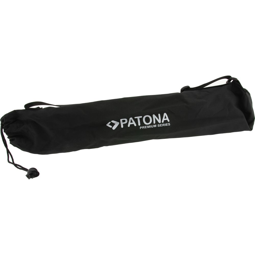 Borsa nera con logo bianco PATONA e scritta "PREMIUM SERIES".