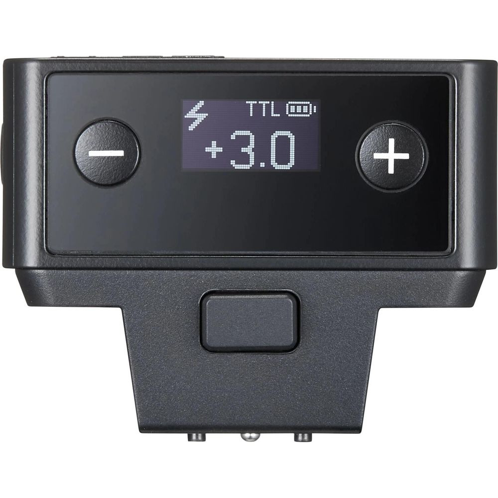 Appareil électronique noir avec écran LCD, boutons plus et moins.