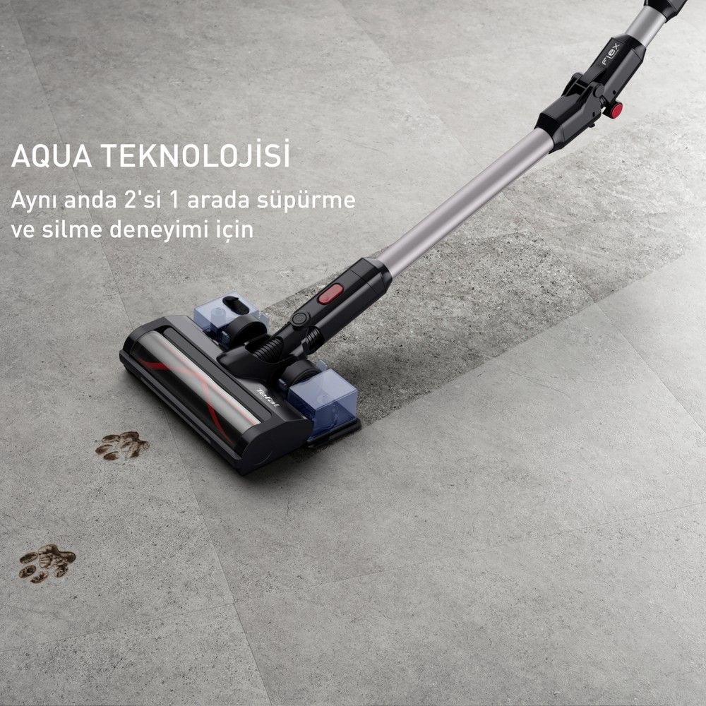 TEFAL TY6T90TR X Force Flex 8.60 Max Şarjlı Dikey Süpürge Siyah