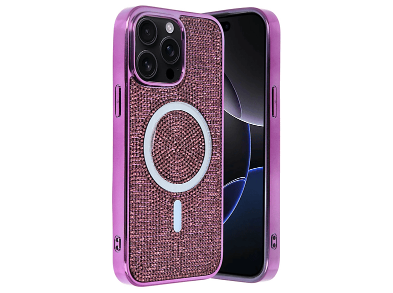 NEWFACE iPhone 12 Pro Uyumlu Helen Magsafe Kapak Telefon Kılıfı Derin Mor