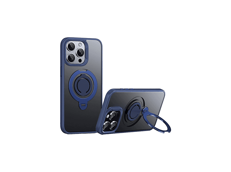 NEWFACE iPhone 15 Pro Max Uyumlu Avatar 360 Dönen Magsafe Kapak Telefon Kılıfı Lacivert