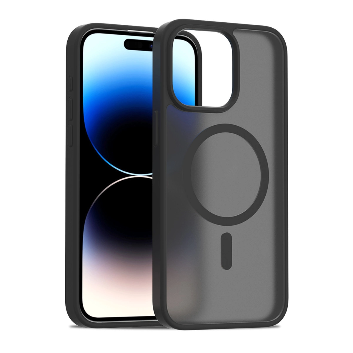 NEWFACE iPhone 14 Pro Max Uyumlu Jota Magsafe Kapak Telefon Kılıfı Siyah