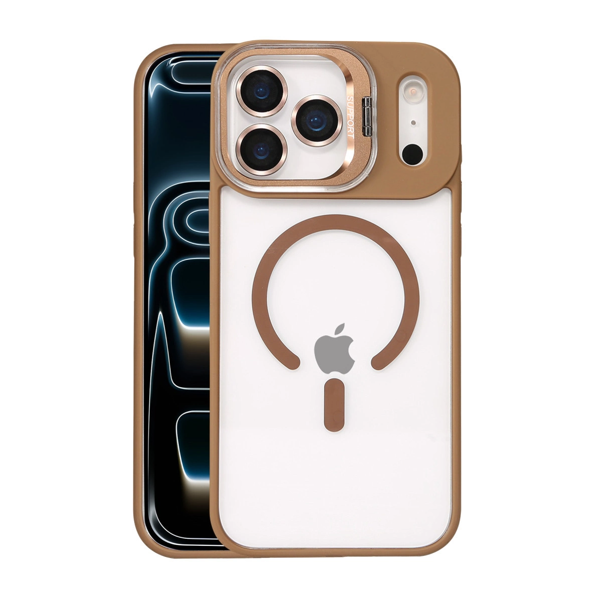 NEWFACE iPhone 17 Pro Max Uyumlu Remim Lensli Magsafe Standlı