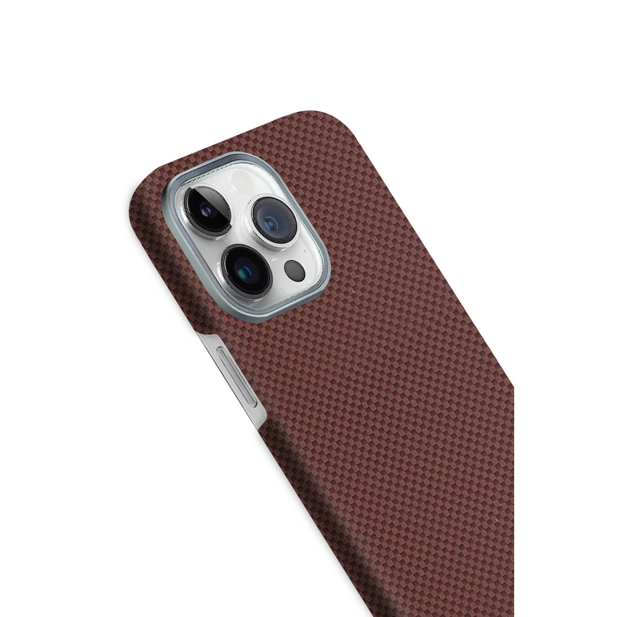 Cam kamera modüllü kırmızı telefon kılıfı.
