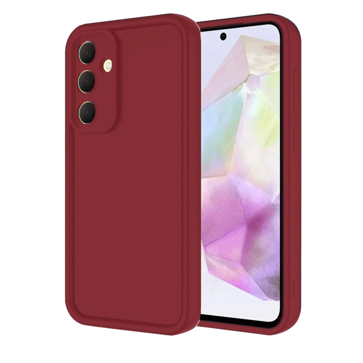 NEWFACE Samsung Galaxy A16 5G Uyumlu Viera Silikon Telefon Kılıfı Bordo