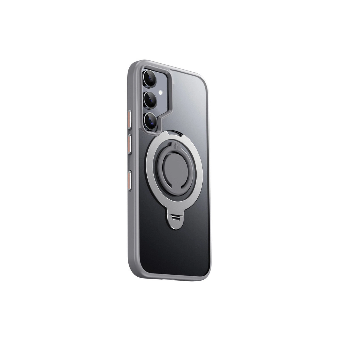 NEWFACE Samsung Galaxy S24 Uyumlu Avatar 360 Dönen Magsafe Kapak Telefon Kılıfı Titan Gri