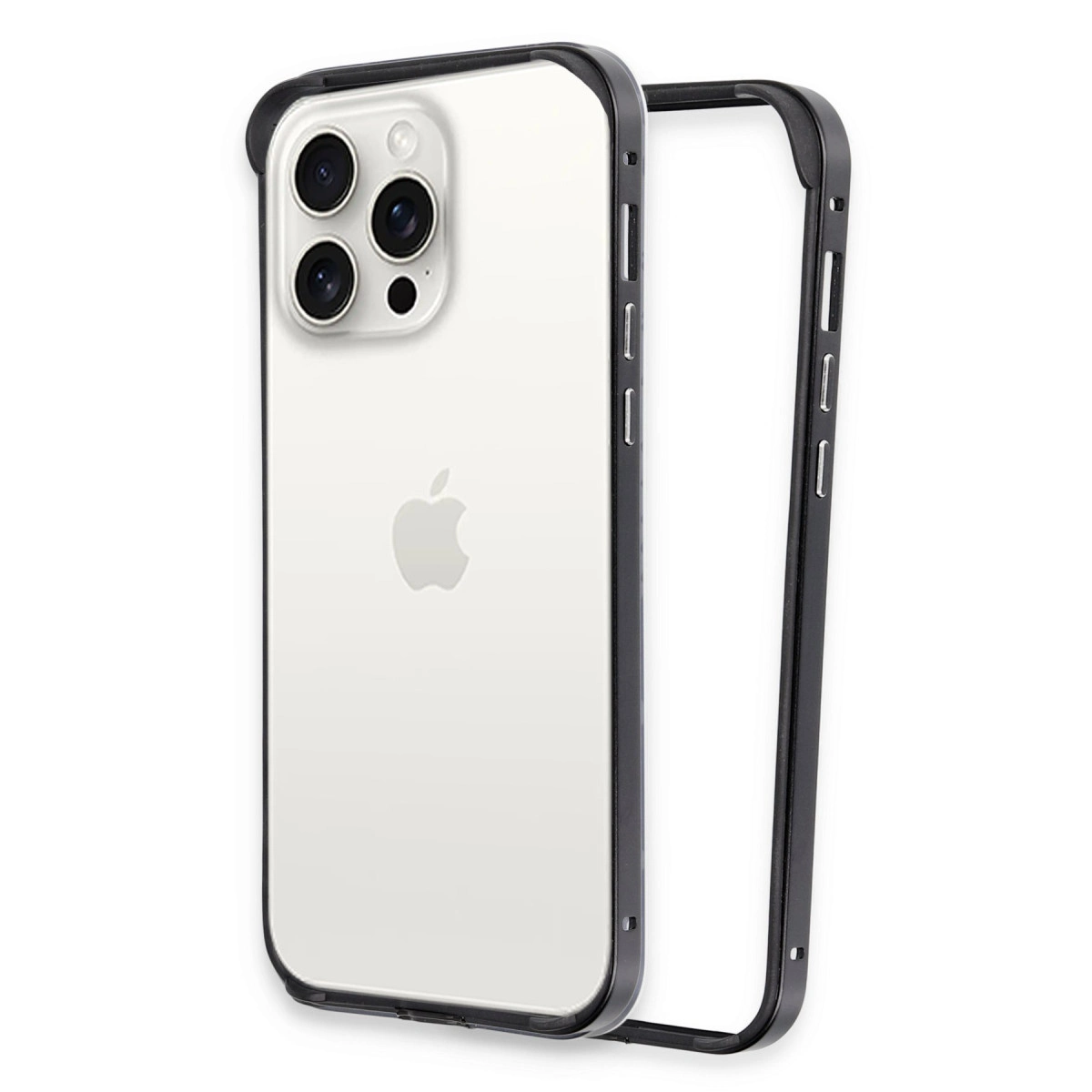 NEWFACE iPhone 15 Pro Uyumlu Land Bumper Koruma Kapak Telefon Kılıfı Siyah