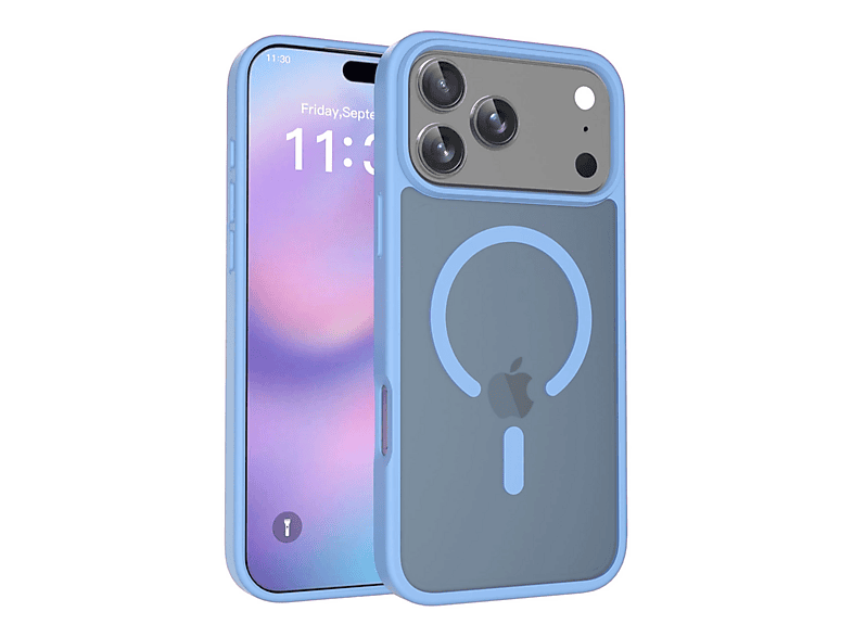 NEWFACE iPhone 17 Pro Uyumlu Jota Magsafe Kapak Telefon Kılıfı Açık Mavi