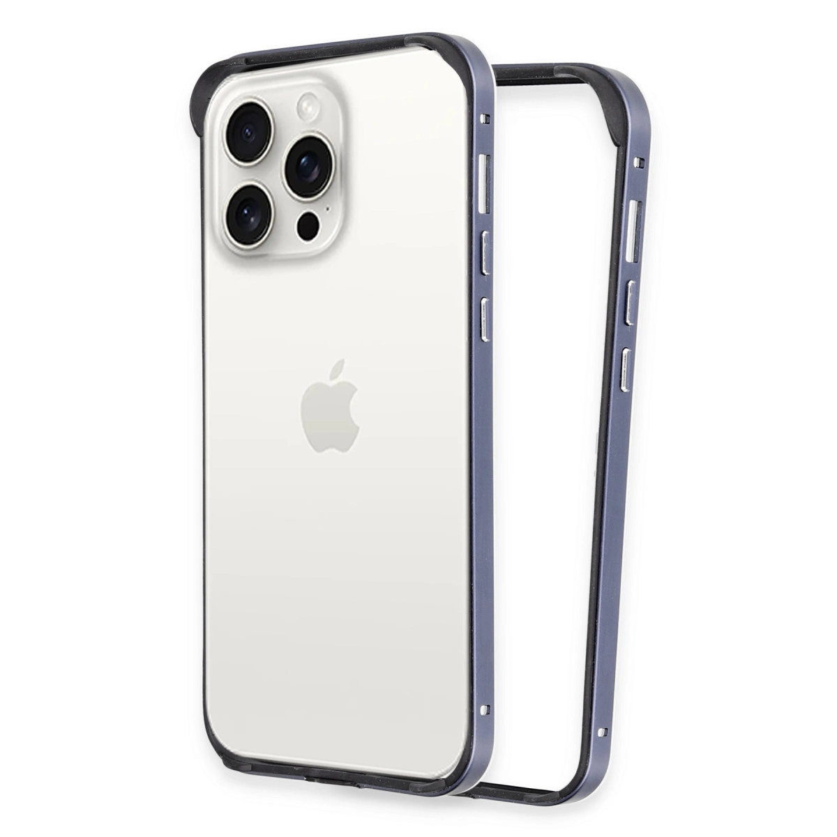NEWFACE iPhone 14 Pro Max Uyumlu Land Bumper Koruma Kapak Telefon Kılıfı Lacivert