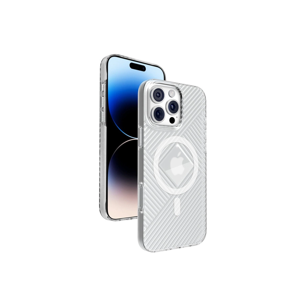 NEWFACE iPhone 16 Pro Uyumlu Stella Pc Sert Magsafe Kılıf Telefon Kılıfı Şeffaf